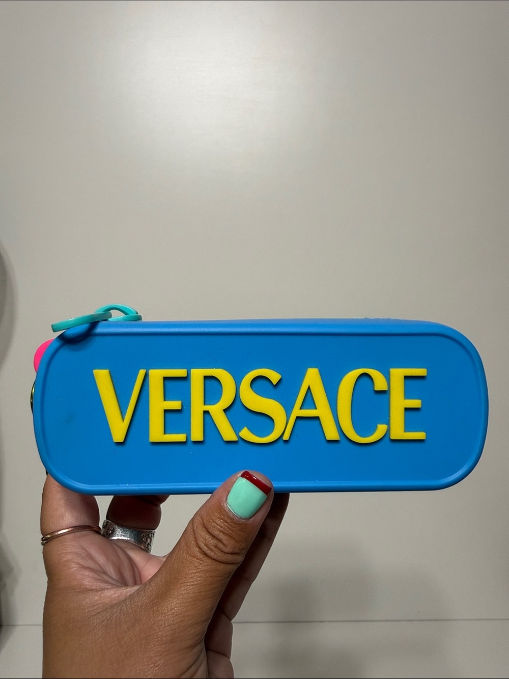 Versace Kids Biggie Blue Silicone Glasses Case Only